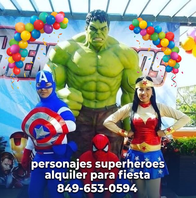 personajes superheroes alquiler para fiesta
