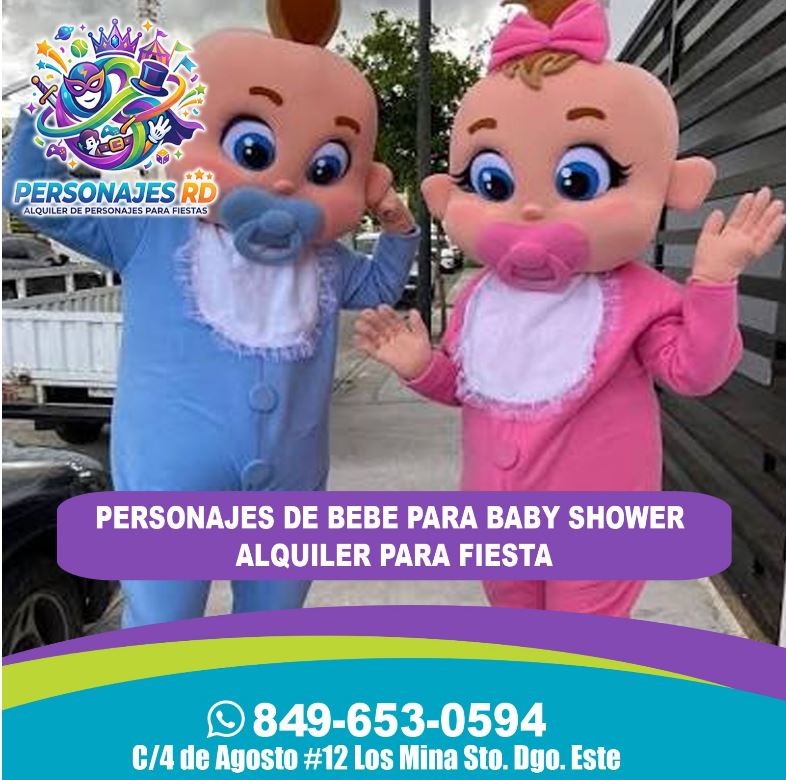 Personajes de bebe para baby shower alquiler para fiesta