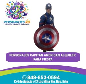 Personajes capitan american alquiler para fiesta