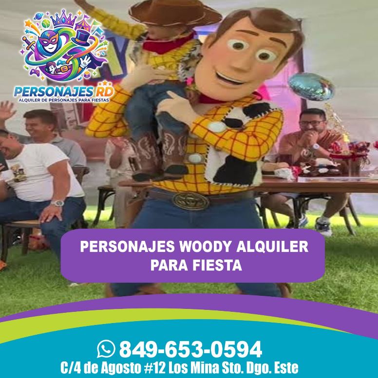 Personajes woody alquiler para fiesta