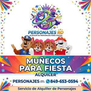 Alquiler de muñecos para fiesta de cumpleaños