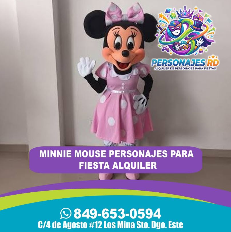 Minnie mouse personajes para fiesta alquiler