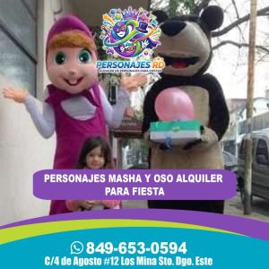 Personajes masha y oso alquiler para fiesta