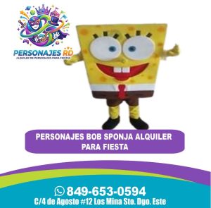 Personajes Bob esponja alquiler para fiesta