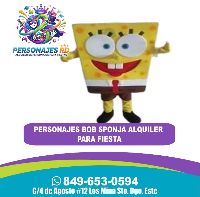 Personajes Bob esponja alquiler para fiesta