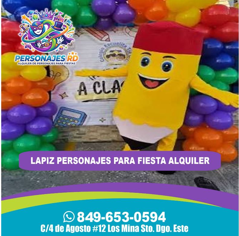 Lapiz personajes para fiesta alquiler