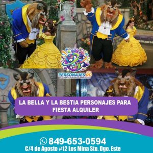 La bella y la bestia personajes para fiesta alquiler