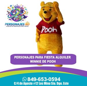 Personajes para fiesta winnie de pooh alquiler para fiesta