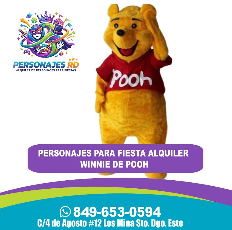 Personajes para fiesta winnie de pooh alquiler para fiesta