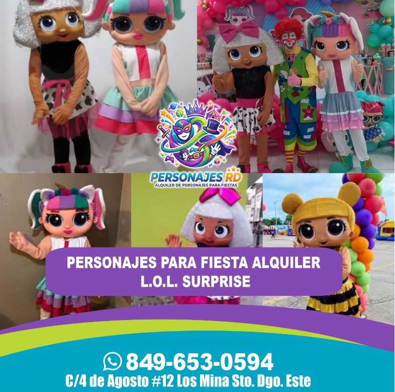 Personajes para fiesta lol surprise alquiler