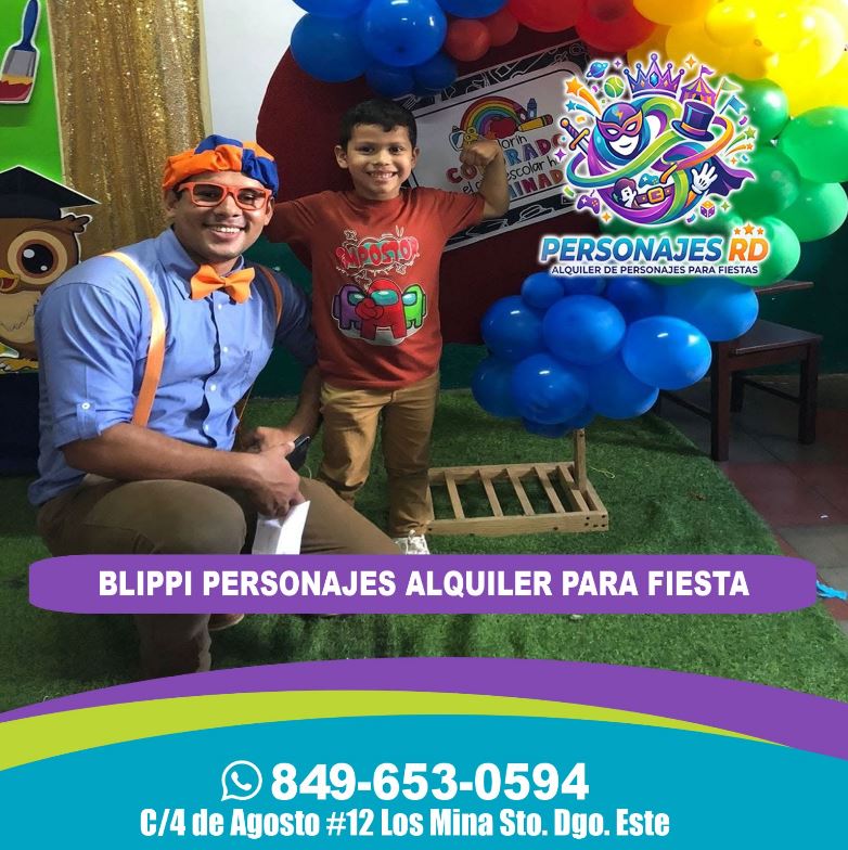 Blippi personajes alquiler para fiesta