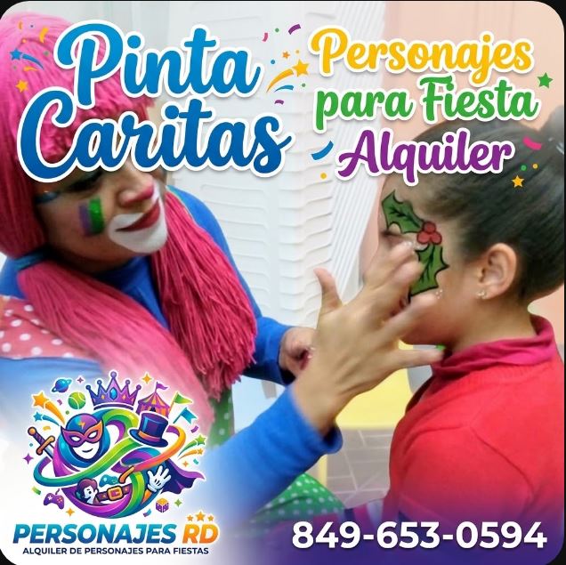 Pinta carita personajes para fiesta alquiler
