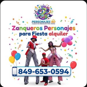 Zanqueros personajes para fiesta alquiler