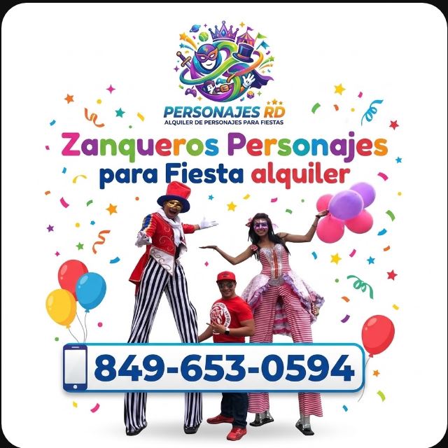 Zanqueros personajes para fiesta alquiler