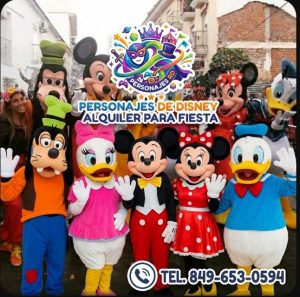 Personajes de disney alquiler para fiesta