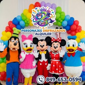 Personajes disfrazados alquiler para fiesta