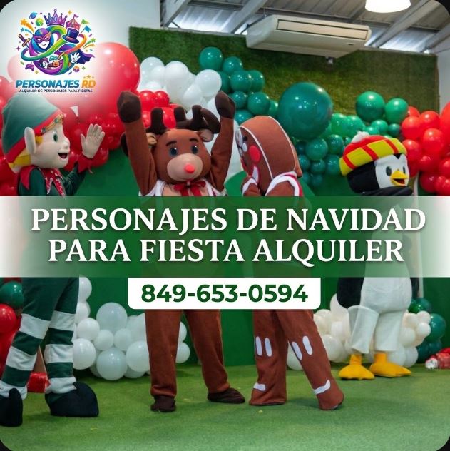personajes de navidad para fiesta alquiler