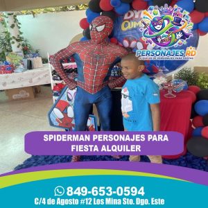 Hombre araña spiderman personajes para fiesta alquiler