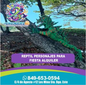 Reptil iguana personajes para fiesta alquiler