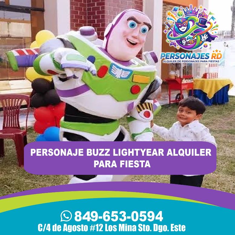 Personajes buzz light year alquiler para fiesta