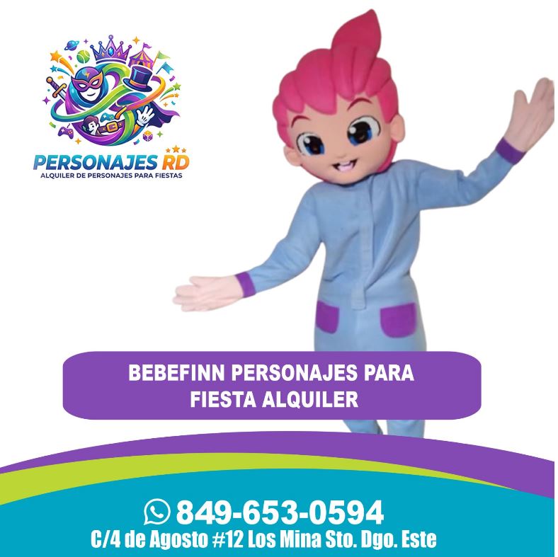 Bebefinn personajes para fiesta alquiler