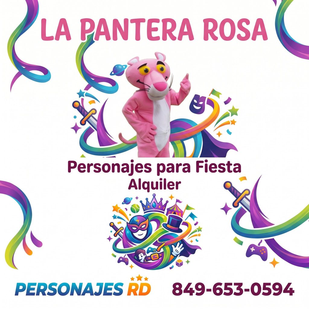 La pantera rosa personajes para fiesta alquiler