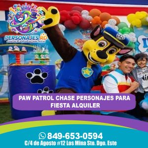 Paw patrol chase personajes para fiesta alquiler
